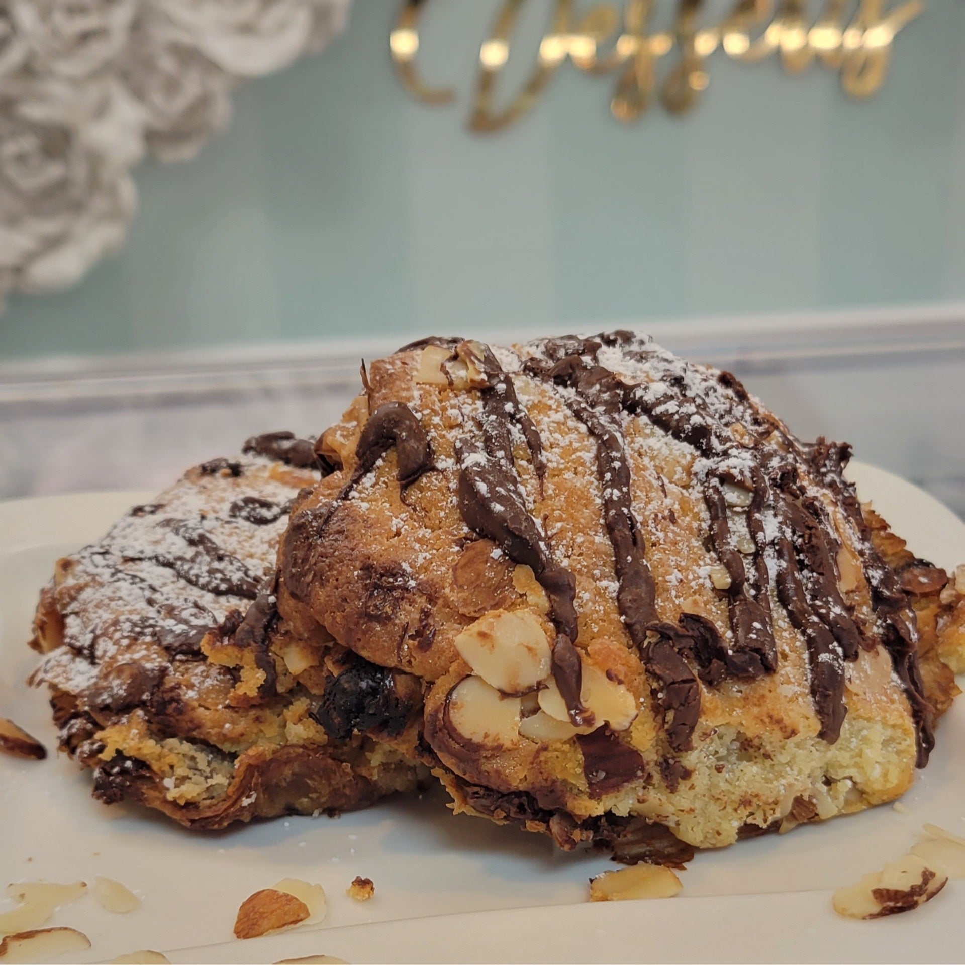 Croissant Almond Chocolate Angelic Bakery & Desserts