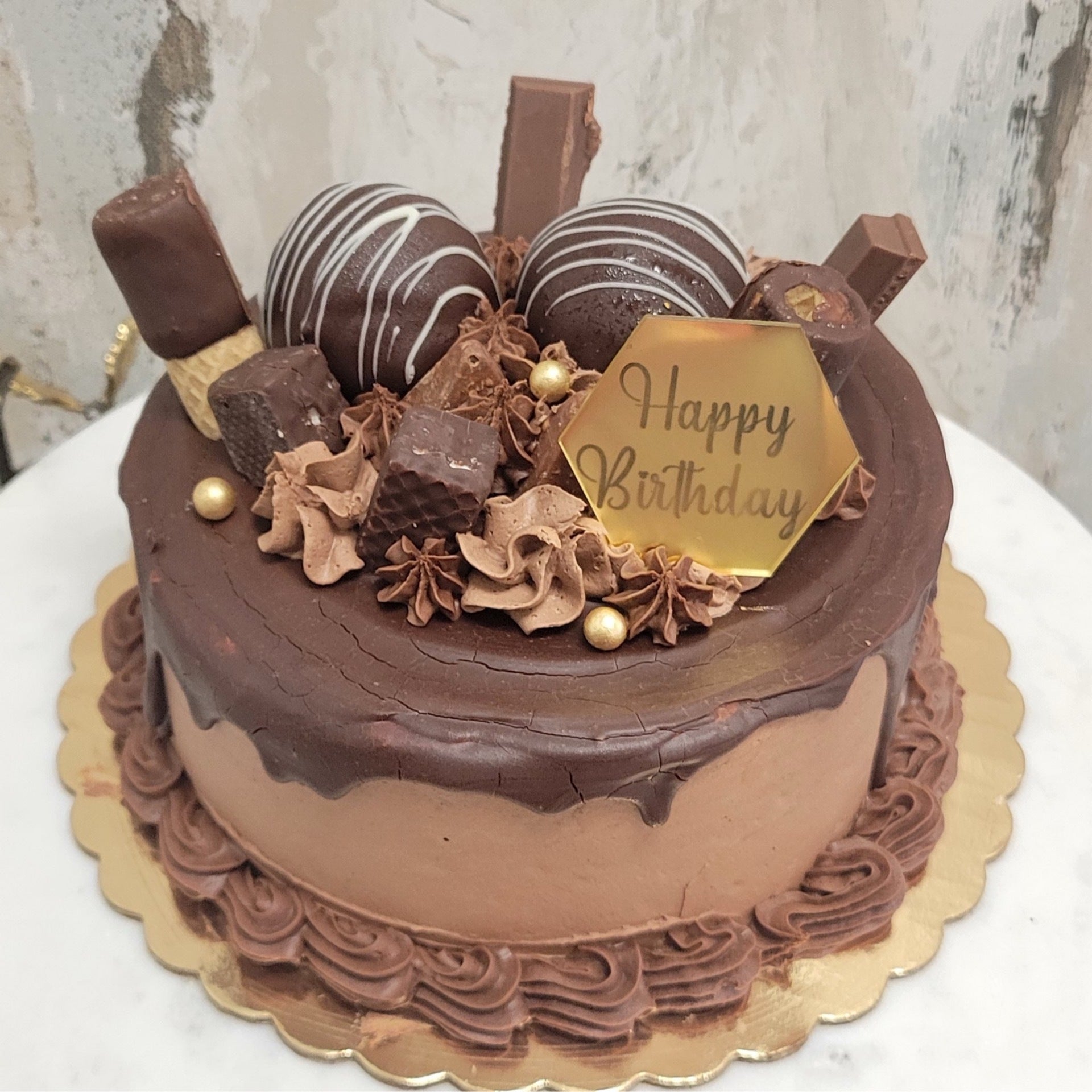 6” Single Layer Chocolate Lovers 🎄 Angelic Bakery & Desserts